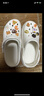 名创优品（MINISO）洞洞鞋女男款EVA夏外穿沙滩凉鞋防滑踩屎感情侣 卡其+趣味零食 实拍图