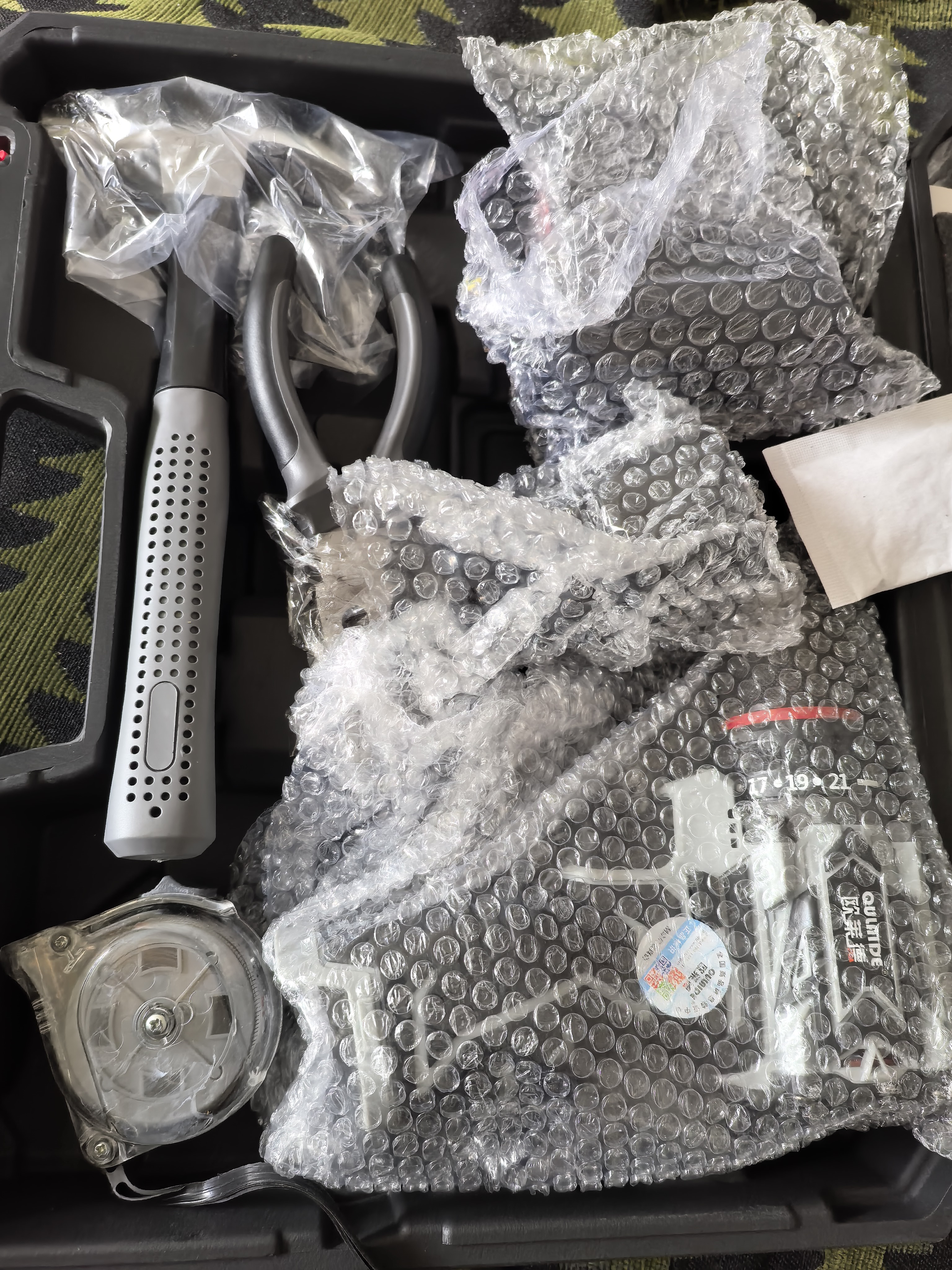 欧莱德无刷16.8v小钢炮全套工具箱套装家用工具箱充电手电钻五金工具箱 无刷小钢炮全套工具套装双电 实拍图