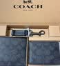 蔻驰（COACH）【品牌直供】男士短款钱包卡夹钥匙扣礼盒灰黑色CW344礼物 实拍图