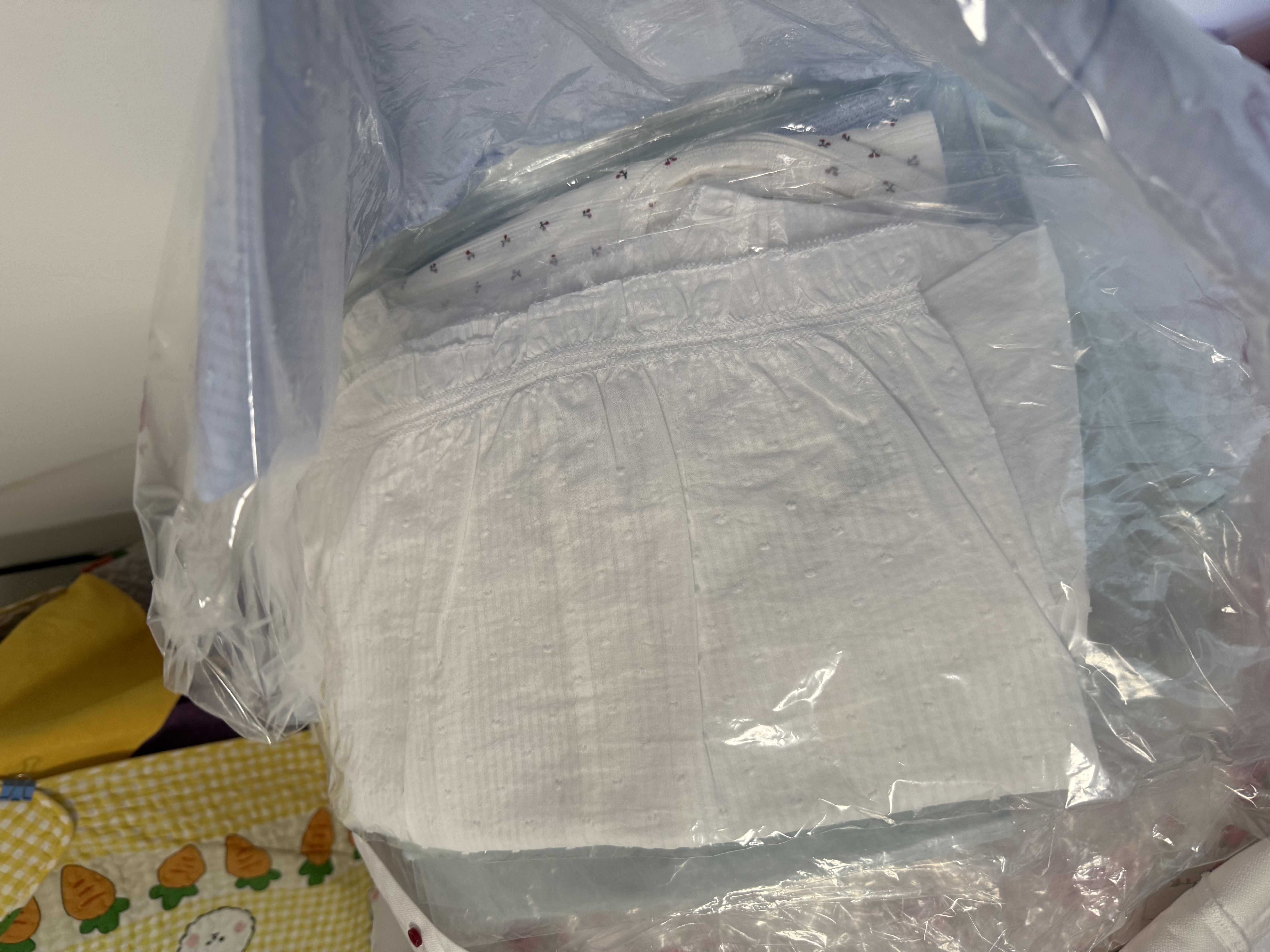 优衣库棉质提花V领衬衫短袖女装衬衣483881 00 白色 3XL 实拍图