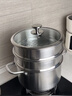 美厨（MAXCOOK）蒸锅 304不锈钢28cm三层蒸锅 加厚复底汤锅 燃气电磁炉通用MCZ835 实拍图