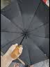 C'mon全自动晴雨伞三折大号防晒晴雨两用男曜石黑 10骨金圈木柄自动伞 实拍图
