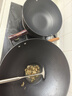 铸味（Jill May）铸味铸铁锅无涂层炒菜锅少油烟燃气灶不粘锅家用炒锅铁锅厨房好物 圆底双耳炒锅（带盖） 46cm 实拍图