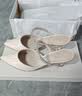 CHARLES&KEITH亮钻一字带尖头高跟穆勒拖鞋生日礼物送女友CK1-60920353 Cream奶白色 38 实拍图