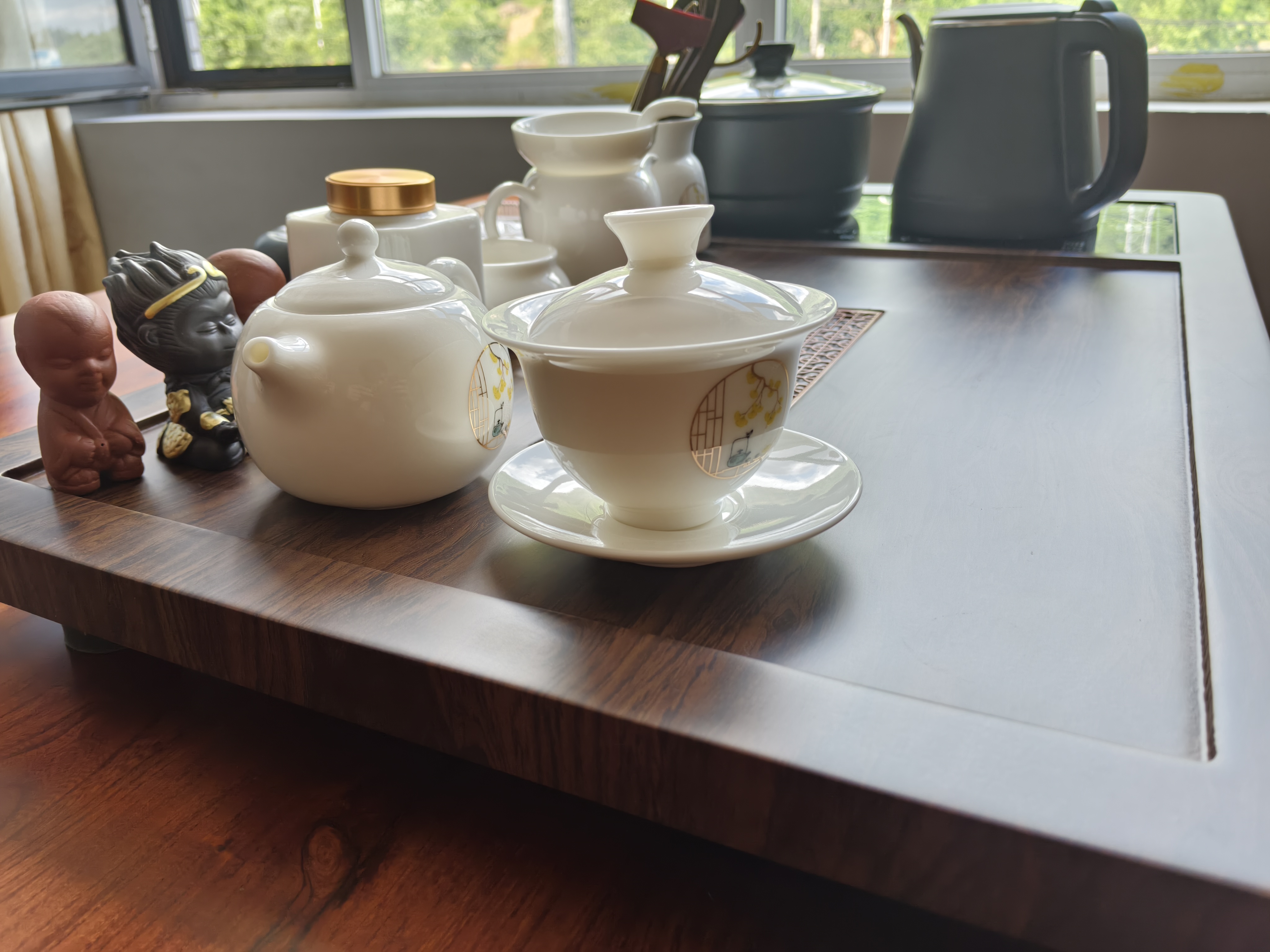 原和功夫茶具套装家用整套自动烧水一体茶盘茶杯茶壶办公会客现代茶台 实拍图