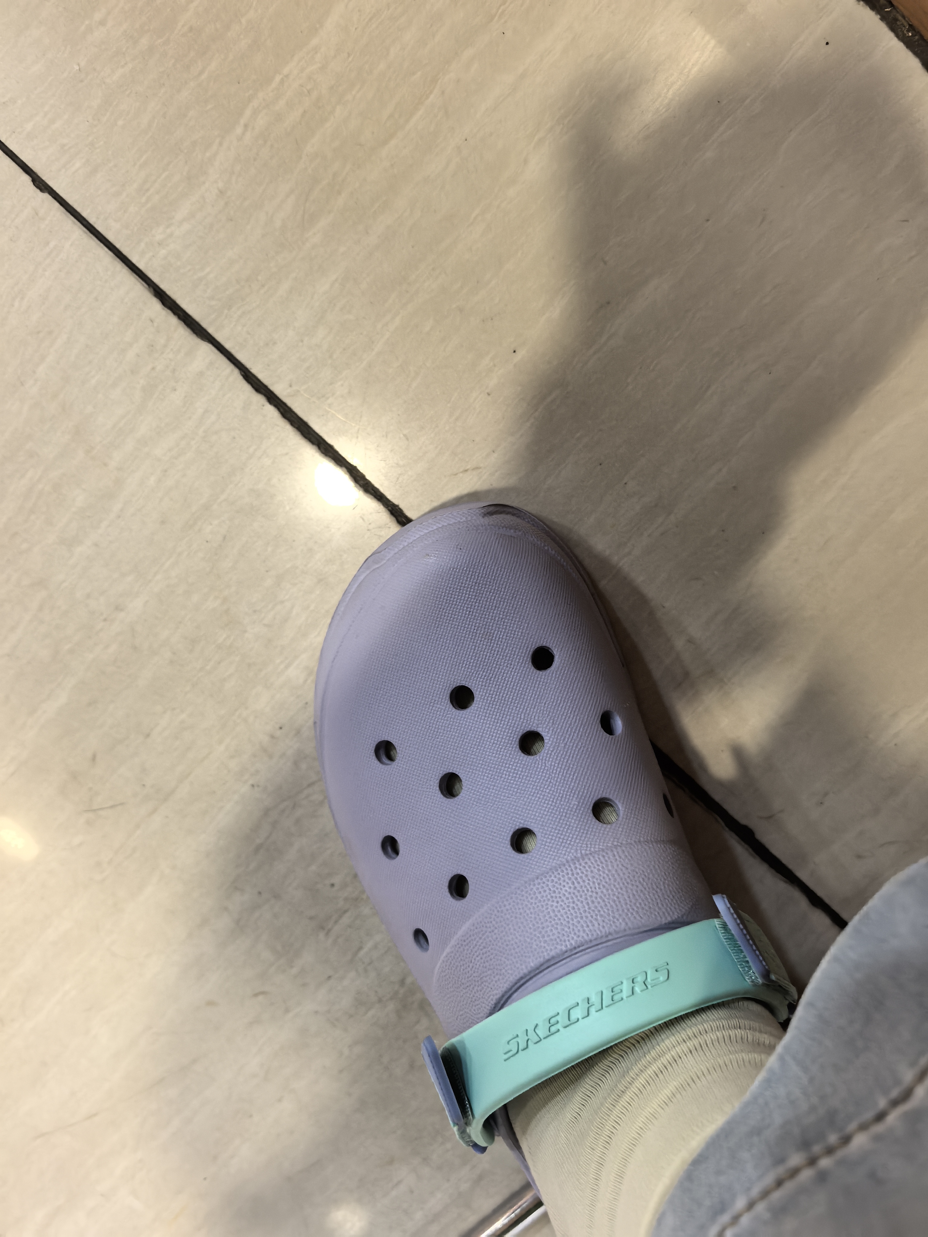 斯凯奇（Skechers）女鞋舒适厚底怪兽泡泡鞋透气软底防滑耐磨洞洞鞋111581 实拍图