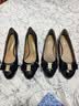 菲拉格慕（Ferragamo）女士黑色Vara蝴蝶结高跟鞋 0775750_1D _ 75 礼物送女友 实拍图
