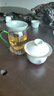 容山堂珐琅彩陶瓷主人杯单杯品茗杯公道杯茶漏三才盖碗茶杯高档功夫茶具 金丝珐琅盖碗 实拍图