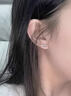 芯奢纯银999足银针蝴蝶耳钉女士耳骨钉高级耳环精致小巧养耳洞不过敏 一对+精美礼盒 实拍图
