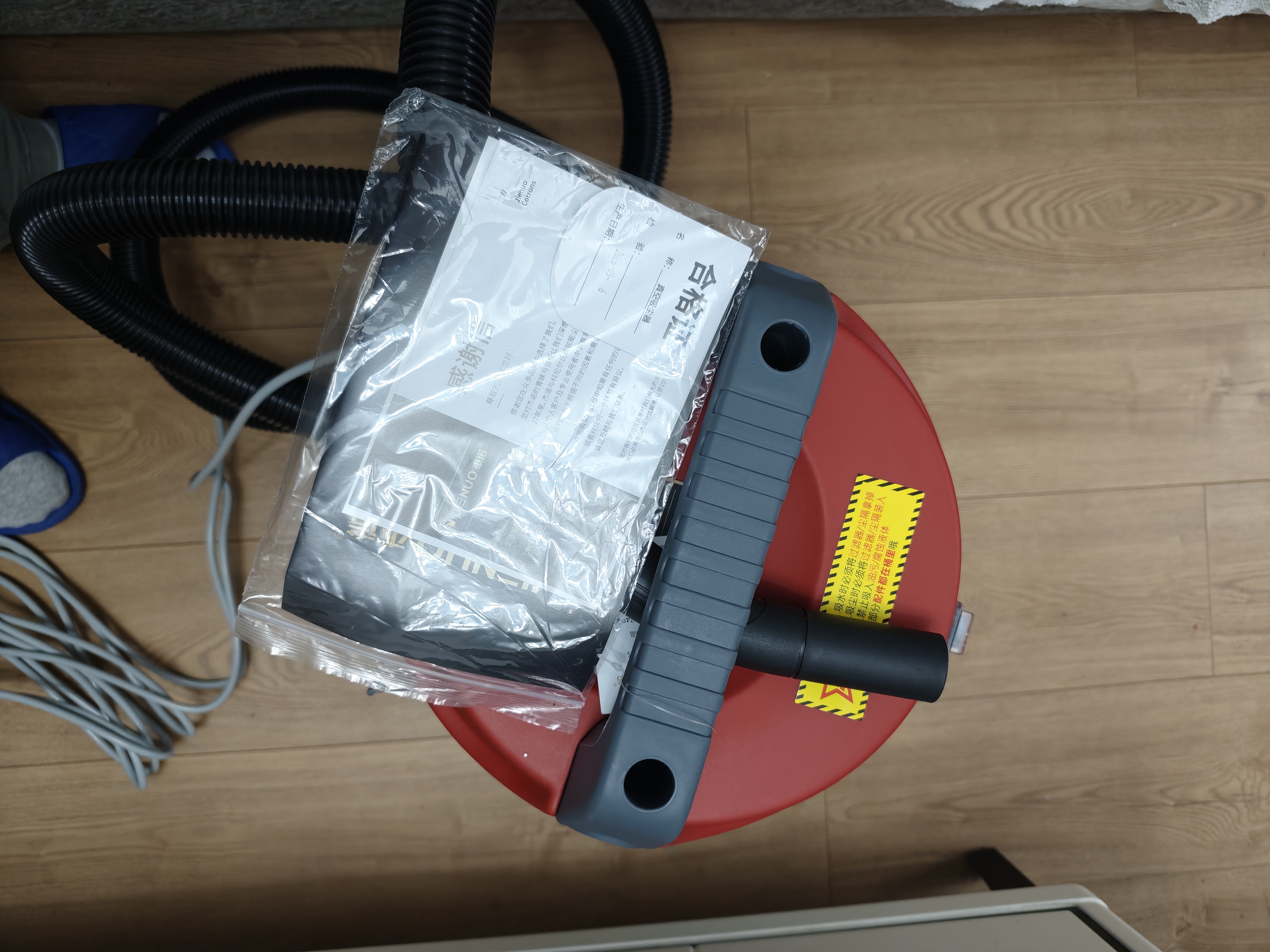杰诺桶式吸尘器家用车内干湿吹三用强劲吸力大功率工业商用美缝开荒酒店地毯保洁汽美专用有线除尘机 25L标准版（装修/洗车）扁嘴+圆刷 实拍图
