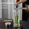 富光玻璃杯双层带茶隔大容量水杯 高档商务泡茶杯 高硼硅杯子500ml 实拍图
