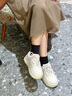 达芙妮厚底小白鞋女款2026新款夏季小个子增高轻便休闲百搭高跟松糕板鞋 实拍图