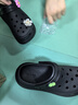 卡骆驰（CROCS）檀健次同款经典泡芙洞洞鞋百舒适男沙滩鞋女鞋休闲鞋|207521 黑色-001(含智必星) 37 (230mm) 38 实拍图