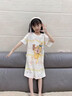儿童睡裙女童2026新款夏款纯棉短袖宝宝女孩公主睡衣中大童家 81132 140 【童16码】身高135-145CM 实拍图