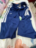 阿迪达斯（adidas）长裤男女春季宽松透气直筒裤跑步运动防风休闲裤  蓝白 M 实拍图