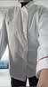 耐典厨师服短袖工作服白色男女同款厨房厨师服工装ND-SC单红边 实拍图