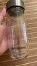 富光玻璃杯双层 带茶隔高硼硅玻璃水杯 茶水分离车载泡茶杯子男320ml 实拍图