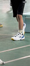 尤尼克斯（YONEX）羽毛球鞋yy基础款舒适亲子款青少年SHB101JRCR白/蓝34码 实拍图