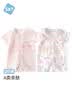 舒贝怡2件装婴儿衣服新生儿连体衣夏季薄款宝宝短袖哈衣纯棉爬服粉色80 实拍图