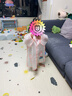 牧萌儿童雨衣男童女童防水全身雨披幼儿园小学生雨具 粉色草莓兔 S 实拍图