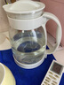 天喜（TIANXI）冷水壶大容量玻璃杯可过滤冷水壶耐热茶具啤酒花茶家用凉水杯 白色2000ml+玻璃杯四只 实拍图