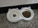 licheers猫碗陶瓷猫粮双碗斜口不黑下巴宠物幼猫咪吃饭食盆喝水喂食一体 实拍图