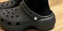 CROCS卡骆驰厚底云朵洞洞鞋|206750 黑色-001 40(260mm) 实拍图