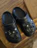 卡骆驰（CROCS）白鹿同款经典云朵洞洞鞋时尚百搭女鞋花园鞋沙滩鞋|206750 黑色-001(含智必星) 39 (250mm) 实拍图