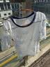 2026夏季儿童纯棉空调服薄款7A抗菌男童七分袖家居服套装女童睡衣 蓝AB字母 100 实拍图