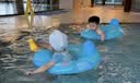 swimbobo儿童游泳圈防侧翻男女童坐圈小孩充气浮圈儿童游泳装备BO8001S 实拍图