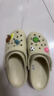 卡骆驰（CROCS）白鹿同款经典云朵洞洞鞋时尚百搭女鞋花园鞋沙滩鞋|206750 骨白色-2Y2(含智必星) 36 /37(230mm) 实拍图