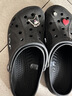 卡骆驰（CROCS）贝雅洞洞鞋男鞋女鞋轻便耐磨一脚蹬拖鞋休闲鞋百搭花园鞋|10126 黑色-001(含智必星) 45 (290mm) 实拍图