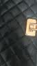 稻草人包包女包2026新款牛皮菱格单肩包通勤百搭斜挎包生日礼物送女生 黑色 实拍图