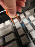 达尔优（dareu）EK815pro机械键盘游戏键盘98配列多媒体旋钮渐变键帽 白烟青-脆波波轴 实拍图