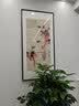 萱木堂新中式玄关装饰画走廊过道书房茶室挂画餐厅入户壁画正对门高档 事事如意（胡桃木圆角框） 成品宽60cm*高120cm 实拍图