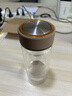 富光 男女士双层玻璃杯 高硼硅玻璃304茶隔水杯子 带茶隔泡茶杯500ml 实拍图