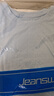 真维斯（Jeanswest）T恤女夏季薄款圆领打底衫内搭短袖纯棉白色纯色上衣百搭浅蓝L 实拍图