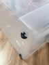 禧天龙塑料衣物收纳箱玩具整理箱车载储物箱55L 透明 1个装 带轮 实拍图
