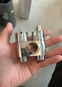 潜水艇（Submarine）F403一进二出三通角阀黄铜镀铬双把双控单独出水自带止水装置银色 实拍图