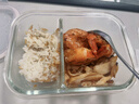 乐扣乐扣 耐热玻璃保鲜盒微波炉饭盒密封便当盒餐盒冰箱收纳盒600ml二分隔 实拍图