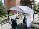 电动车雨棚蓬遮阳伞摩托车电瓶车雨伞防晒罩黑胶加厚挡风挡雨新款 黑胶底加厚款【灰色小猫】 车有倒车镜款 实拍图