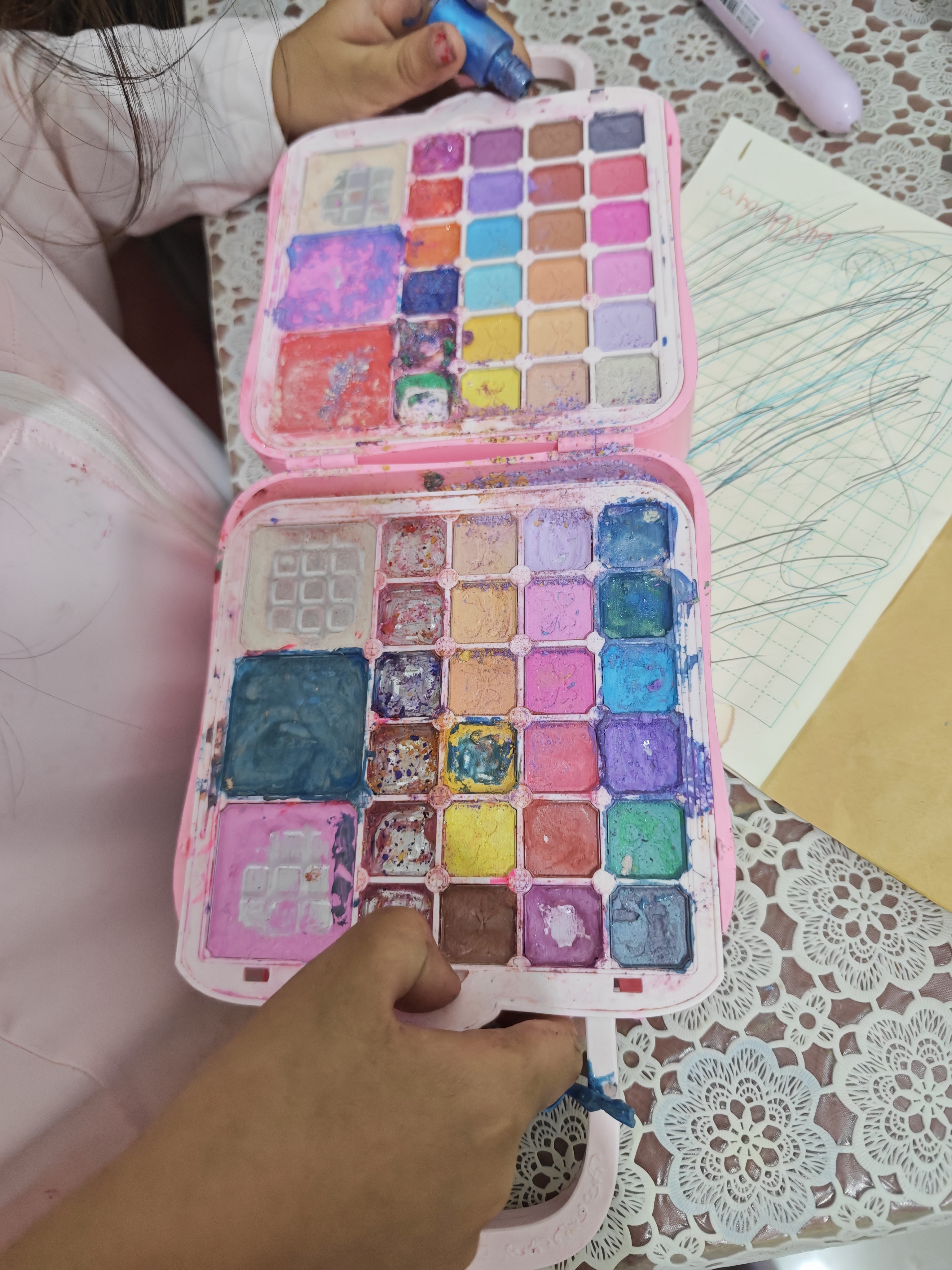 奔尼儿童化妆品玩具女孩生日礼物过家家化妆盒包指甲油彩妆眼影套装 实拍图