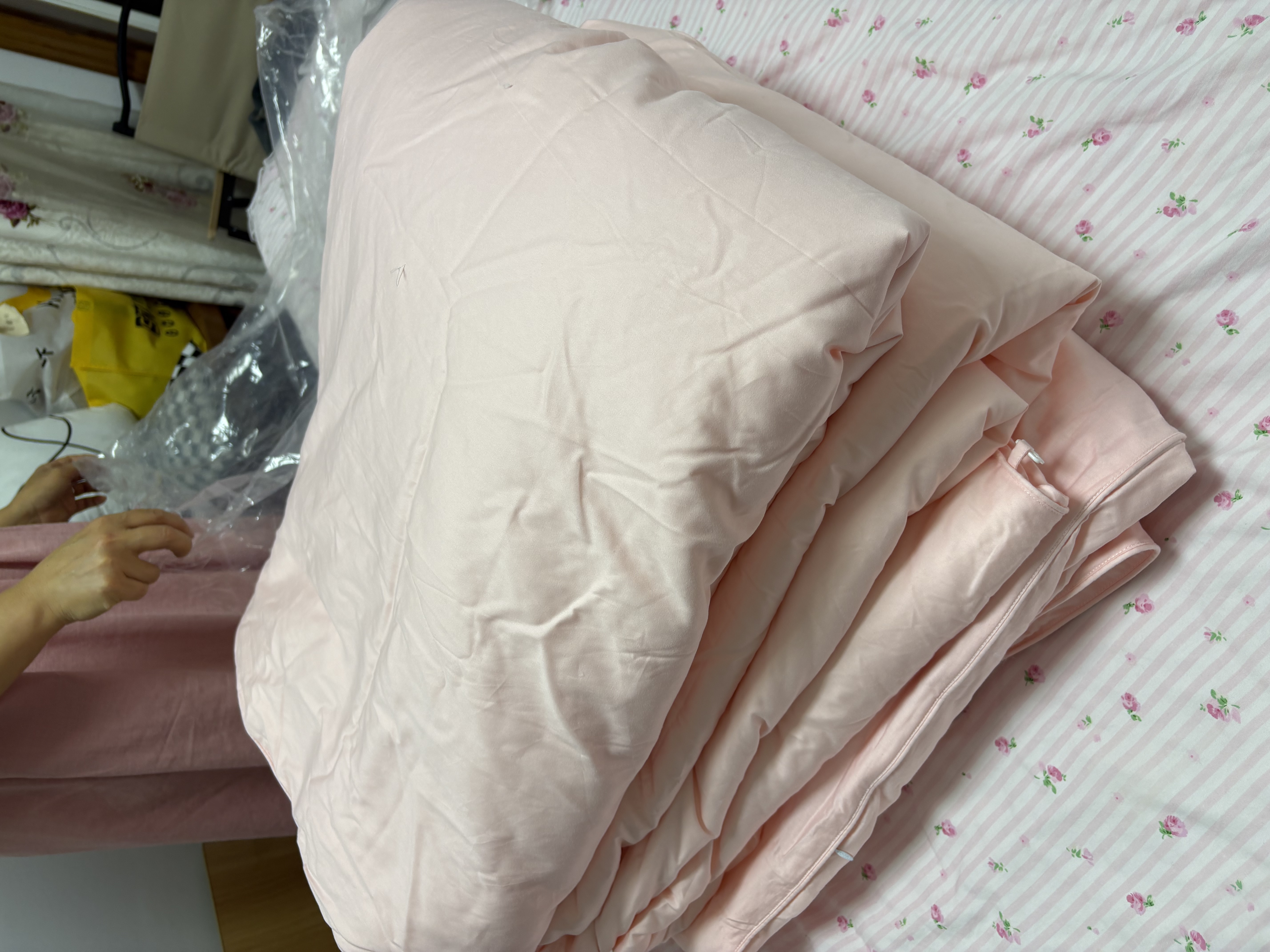 蚕花娘娘【丝路传奇】100%桑蚕丝被子芯四季子母丝重2+4斤220*240cm【粉】 实拍图