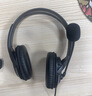 电音DT326 耳机头戴式电脑耳机 商务办公呼叫中心电销话务耳机 客服耳麦录音网课英语学习 双插头黑色 实拍图