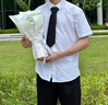 海澜之家HLA海澜之家短袖衬衫男夏季轻商务经典系列纯棉时尚衬衫男 实拍图