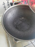 赫巴兹（HZIB）炒锅不粘锅316不锈钢炒锅炒菜锅具少油烟平底炒锅电磁炉燃气通用 双面屏+玻璃盖内径32外径 34cm 实拍图