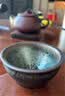 建缘天成 建盏茶杯油滴鹧鸪斑百花兔毫陶瓷杯原矿釉品茗杯精致小盏一口杯 1只银蓝滴小束口6.8x4.5 实拍图