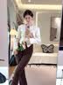 千禧华府镜子全身镜穿衣镜子落地镜挂门服装店试衣防爆壁挂镜一体白50*160 实拍图
