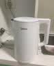 美的（Midea）【价低头部主播9折】电热水壶烧水壶食品级304不锈钢自动断电双层防烫全钢无缝1.5L容量 MK-HJ1566 实拍图
