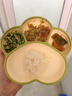 COOKSS宝宝餐盘硅胶学吃饭分格儿童节礼物餐具辅食碗餐盘带吸盘 双拼绿 实拍图